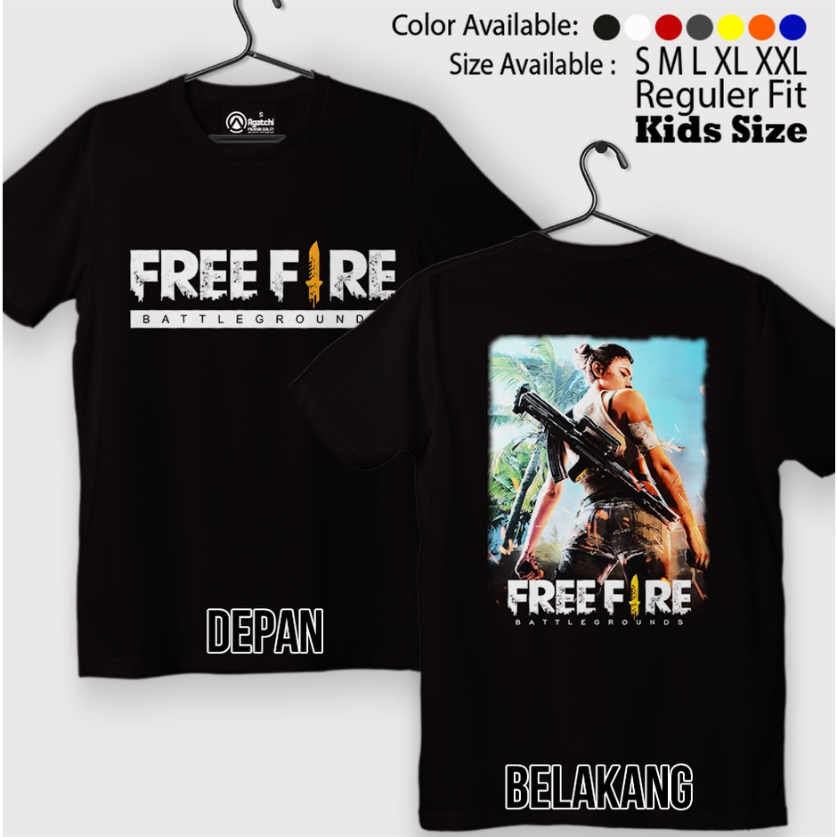 Baju Kaos Atasan Anak Laki-laki Gamers FF Free Fire Evos Aura Bigetron Alter Ego Onic