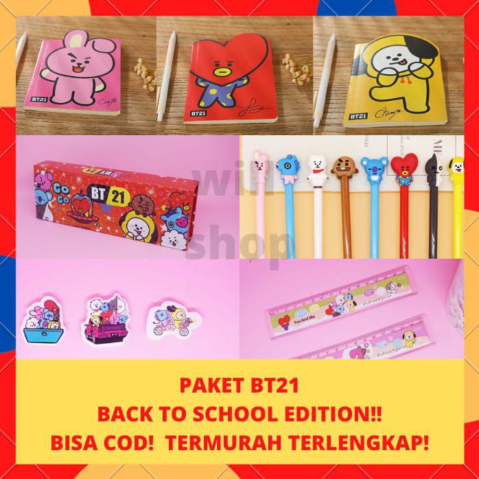 

bts bt21 back to school edition perlengkapan sekolah terlengkap murah sry77
