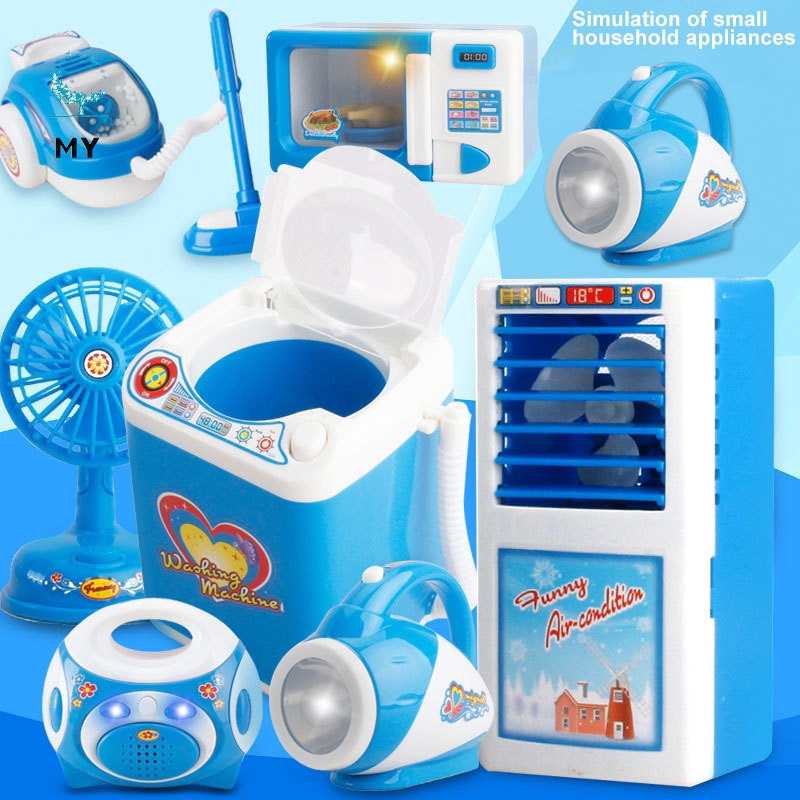 Set Mainan Peralatan Rumah Tangga Kulkas Meja Lampu Set Mainan Peralatan Rumah Tangga Kulkas Meja Lampu