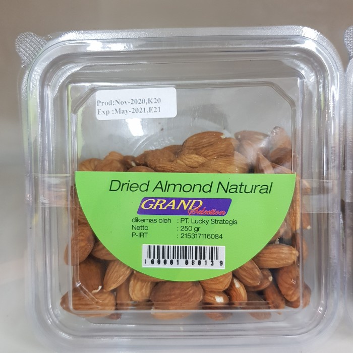 

Dried almond natural 250gr | kacang