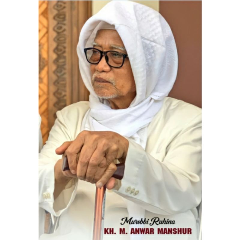 Poster ukuran 60x90cm KH Anwar Manshur Lirboyo Bahan luster cetak uv awet Anti gores