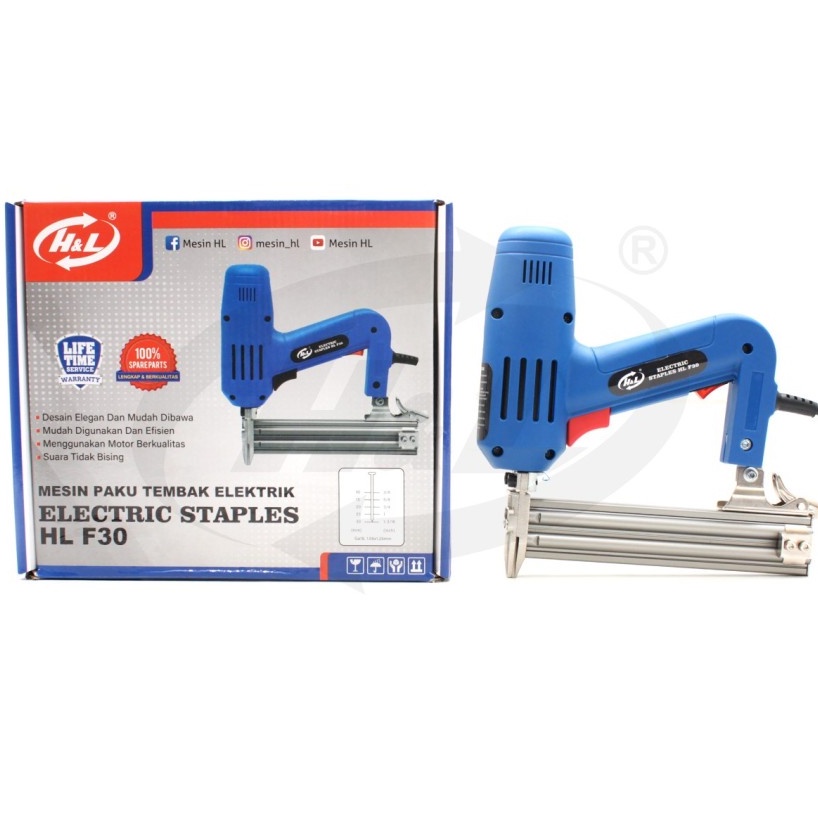 MESIN STAPLES ELETRIC GUN H&amp;L F30/ Stapler Staples Gun Electrik/ELECTRIC STAPLES/MESIN TEMBAK PAKU