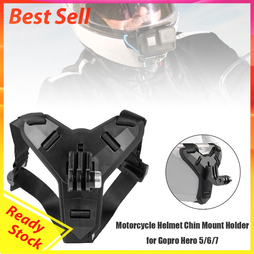 Motorcycle Helmet Chin Strap Mount for GoPro Hero Xiaomi Yi OSMO Action