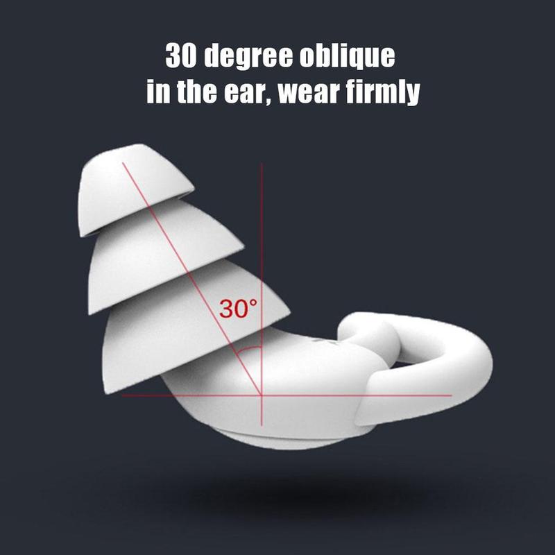 1 Pasang Earplug Kedap Suara Anti Air Kualitas Tinggi Untuk Diving / Tidur I4V8-3