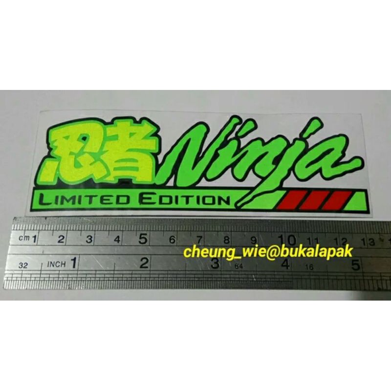 

stiker/ Sticker Ninja Limited Edition Stabilo Ukuran 13cm