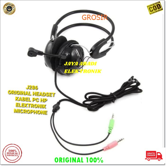 J286 KENNION HEADPHONE HEADSET 3.5MM HANDSFREE KABEL BANDO EARPHONE SUPER BASS STEREO CABLE MUSIK MUSIC AUDIO SOUND HP KENION KEENION UNIVERSAL GADGET HP ORIGINAL KABEL KOMPUTER PC GAMING MIKROPHONE SUARA YANG JERNIH MEMILIKI 2 COLOKAN JACK 3.5MM MALE