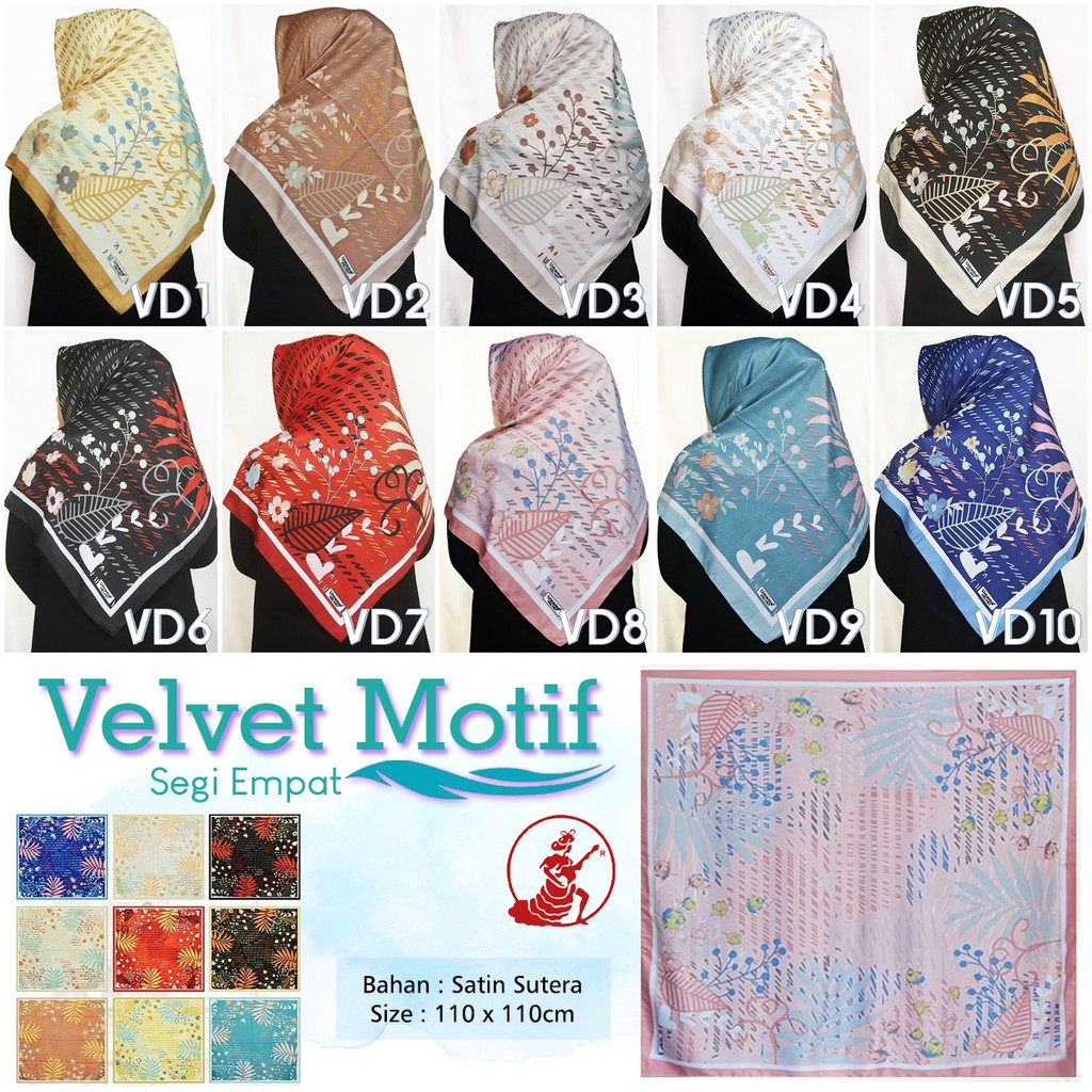 Hijab Bahan Satin Segi Empat