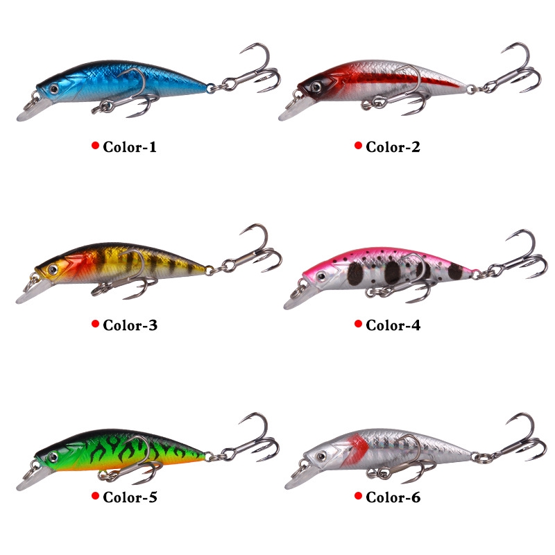 25Pcs New Sinking Minnow Umpan Pancing 6cm 6.7g Swimbait Bass Wobbler Memancing Tackle