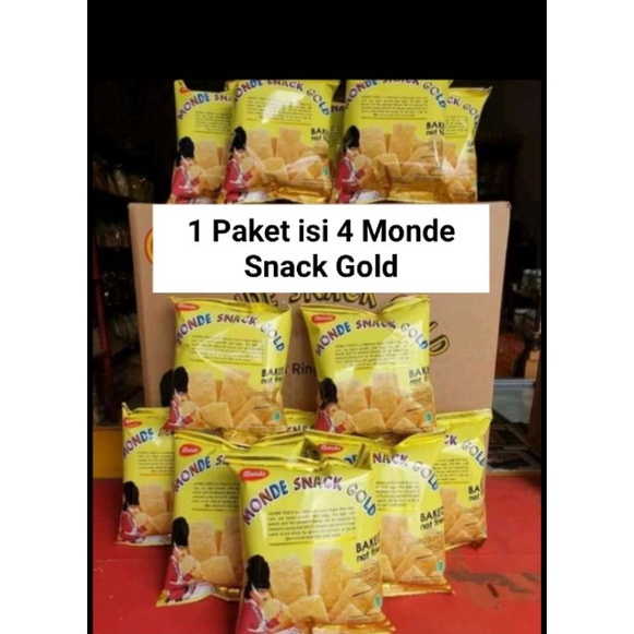 PAKET MONDE ISI 4 PCS MONDE SNACK GOLD 30 GRAM