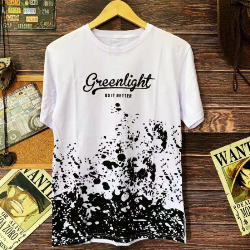 A71 Kaos Pria /Atasa Pria / Kaos Distro Original / Kaos Greenlight Putih