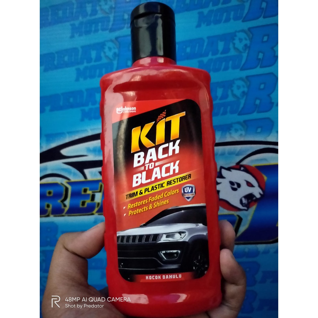 PENGHITAM BODY TRIM MOTOR MOBIL 250ml KIT BACK TO BLACK TAHAN LAMA BOTOL BESAR