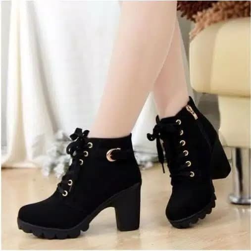 Haigh Hils Terbaru Heels Wanita High Hill HaighHils Hak Tinggi Sepatu Boots Hak Tahu Kekinian