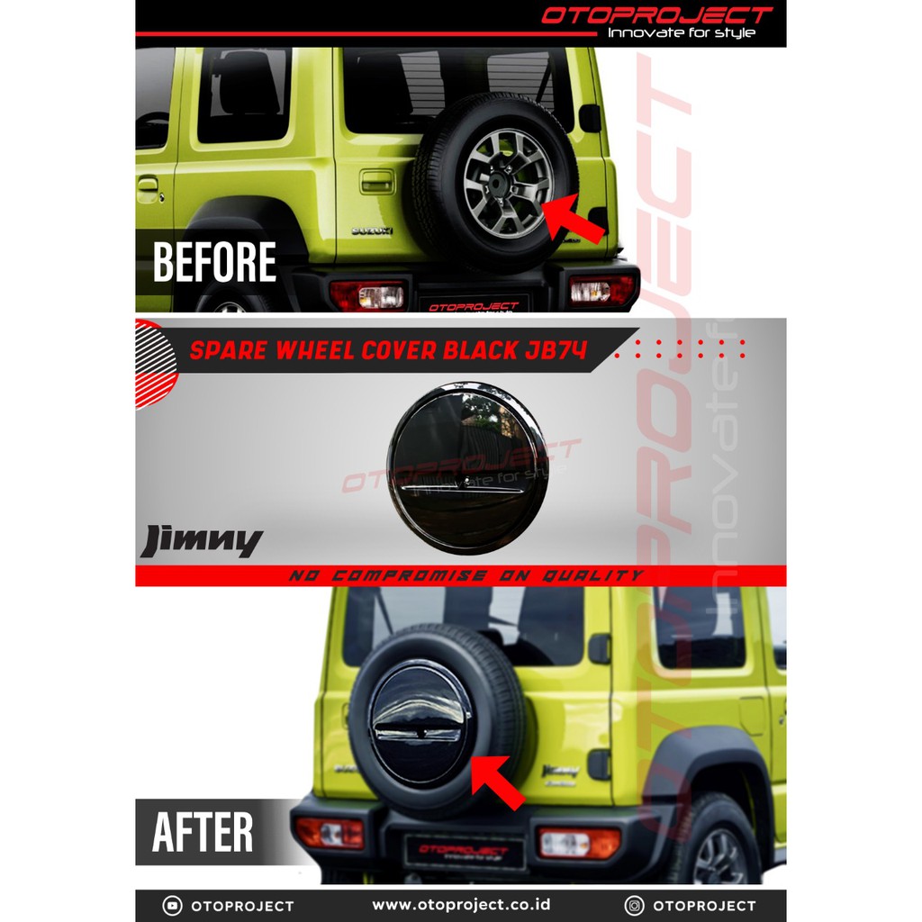 Jual Spare Wheel Cover Black Suzuki Jimny JB74 | Shopee Indonesia