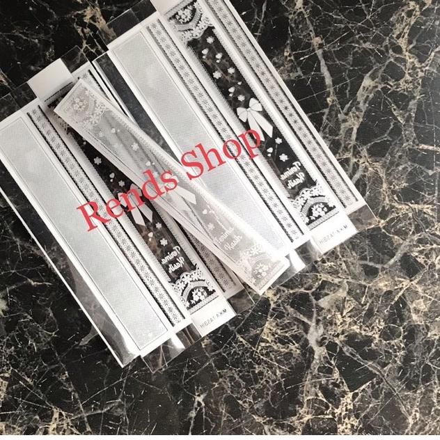 ❁ 100 Lembar Mika Souvenir Tasbih Kayu / Kemasan Sumpit Stainless Sovenir pernikahan kipas ❃