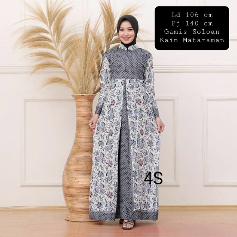 Gamis Soloan Kain Mataraman Ld 106 Bisa COD