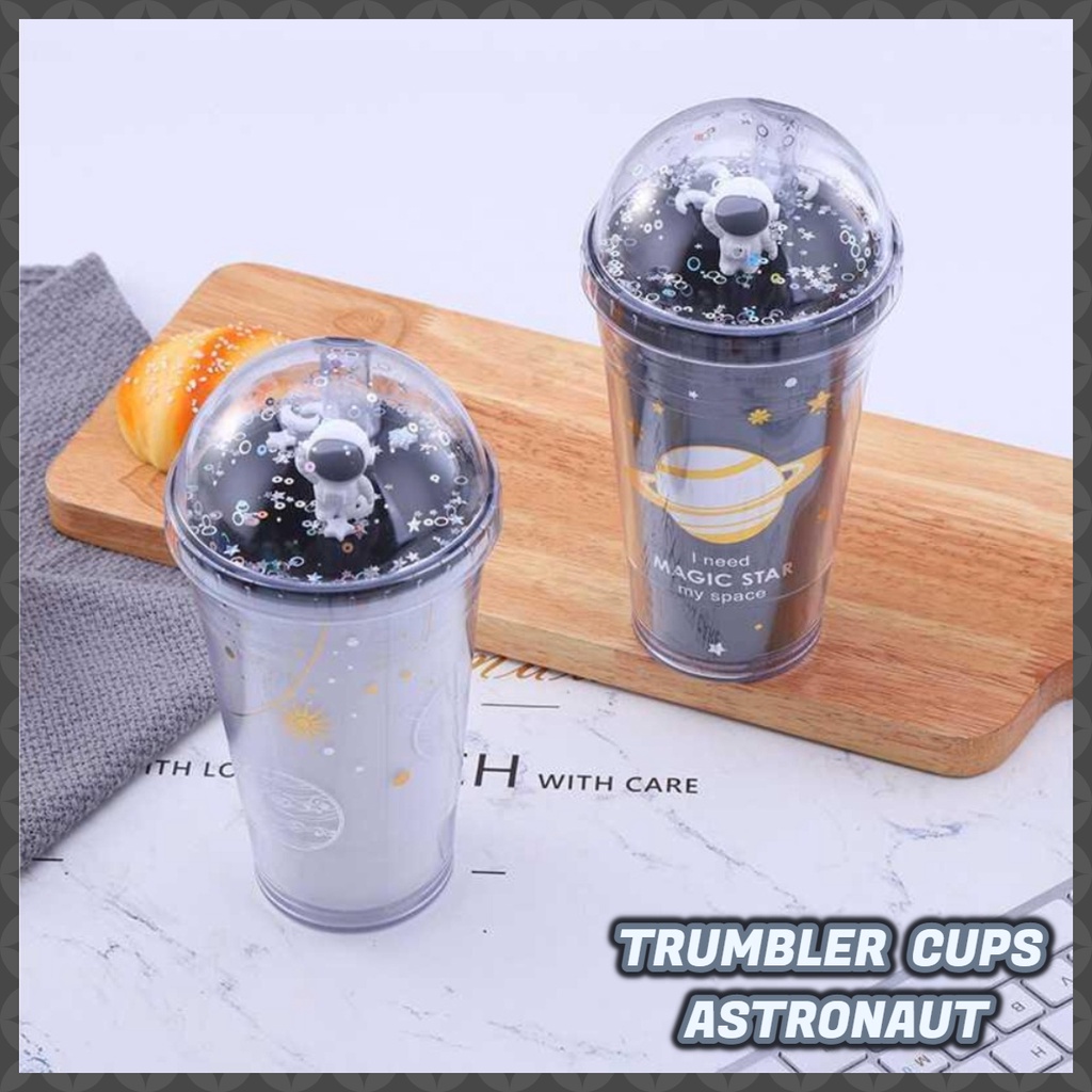 Tumbler Cups Sedotan Seri Bintang Vakum Terisolasi Straw Large Water WD