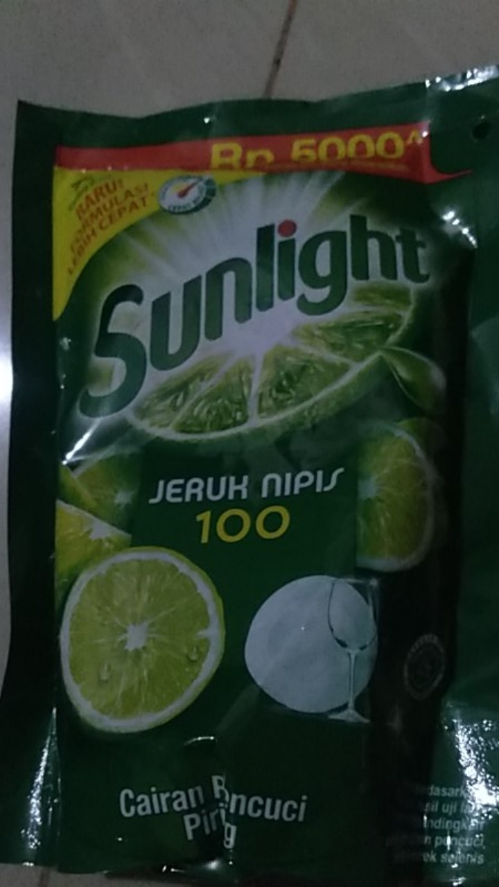 Sunlight 210ml 210 Ml Eceran 5000 - Jeruk Nipis  Sabun Cuci Piring Dus