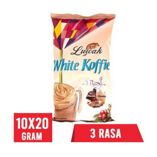 

Luwak White Koffie 3 Rasa 200 gr isi 10 Sachet x 20 gr #ABA