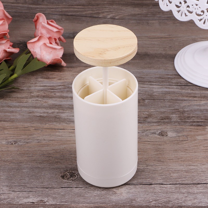 CRE  Automatic Pop-up Cotton Bud Swabs Toothpick Dispenser Case Home Hotel Decoration