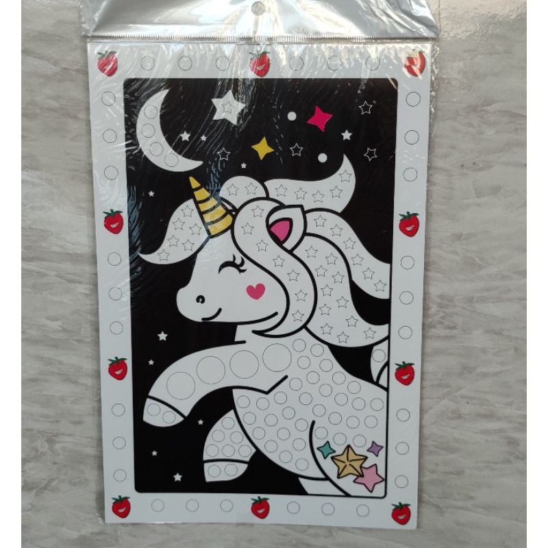 Mainan Edukasi Menempel Sticker dot to dot / Mewarnai