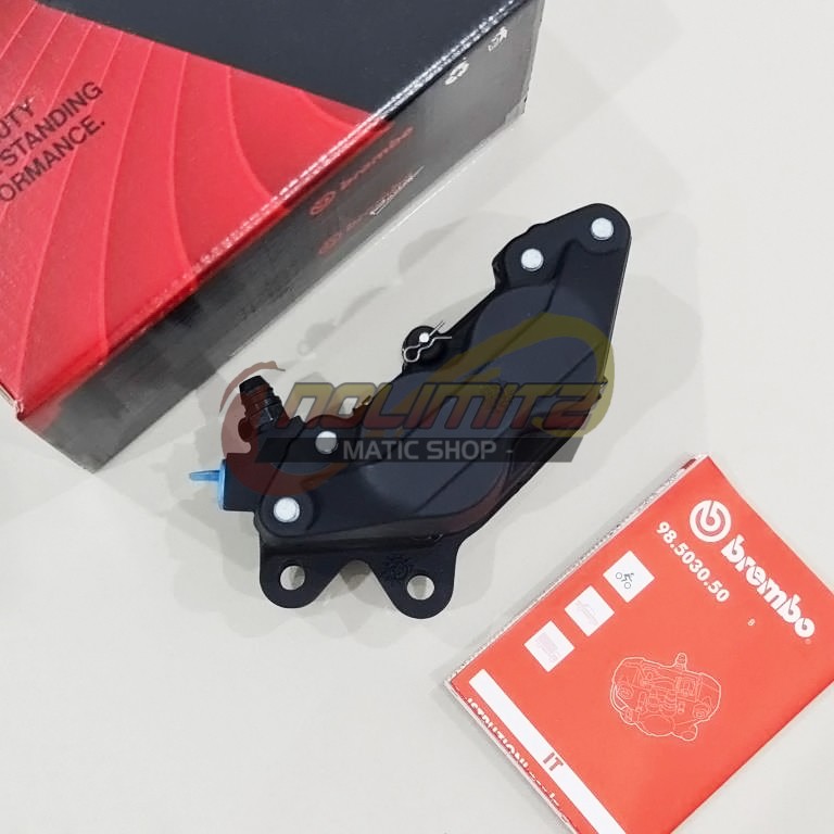 Kaliper Caliper ORI Brembo 4 Piston 1 Pin Black NMAX XMAX Aerox 155