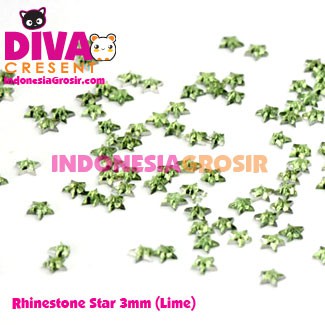 DEKORASI SLIME / CLAY / NAIL ART RHINESTONE STAR 3MM