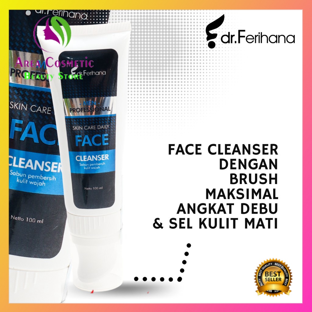 DR. FERIHANA MEN PROFESSIONAL SKIN CARE -PAKET isi 3 -Daily Face Cleanser 100 ml -Night Cream 10 g -