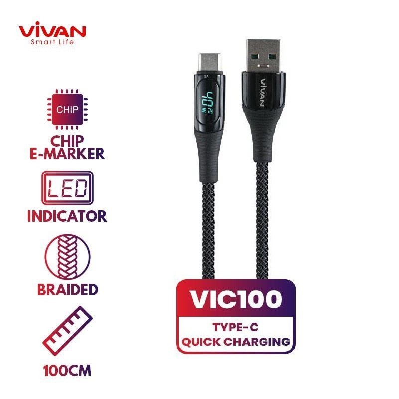 Kabel Data Vivan VIL100/VIC100 - Fast Charging