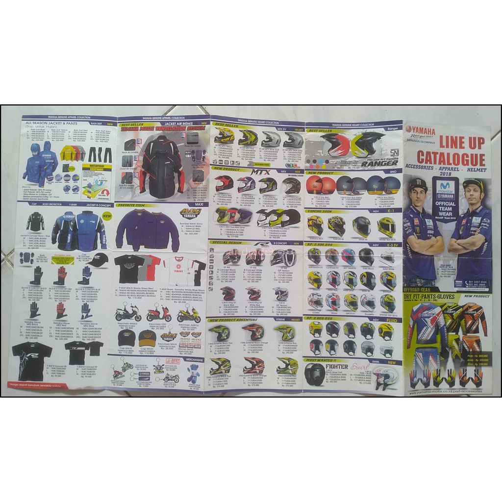 BROSUR KATALOG CATALOGE LINE UP SEPEDA MOTOR YAMAHA