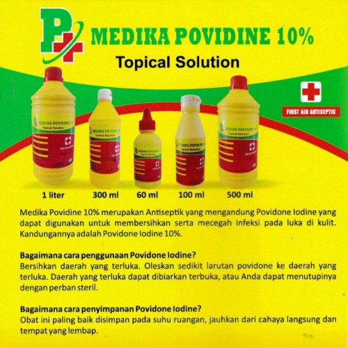 Medika Povidine Iodine 10% 1 Liter / Obat Merah Luka Povidon Betadine