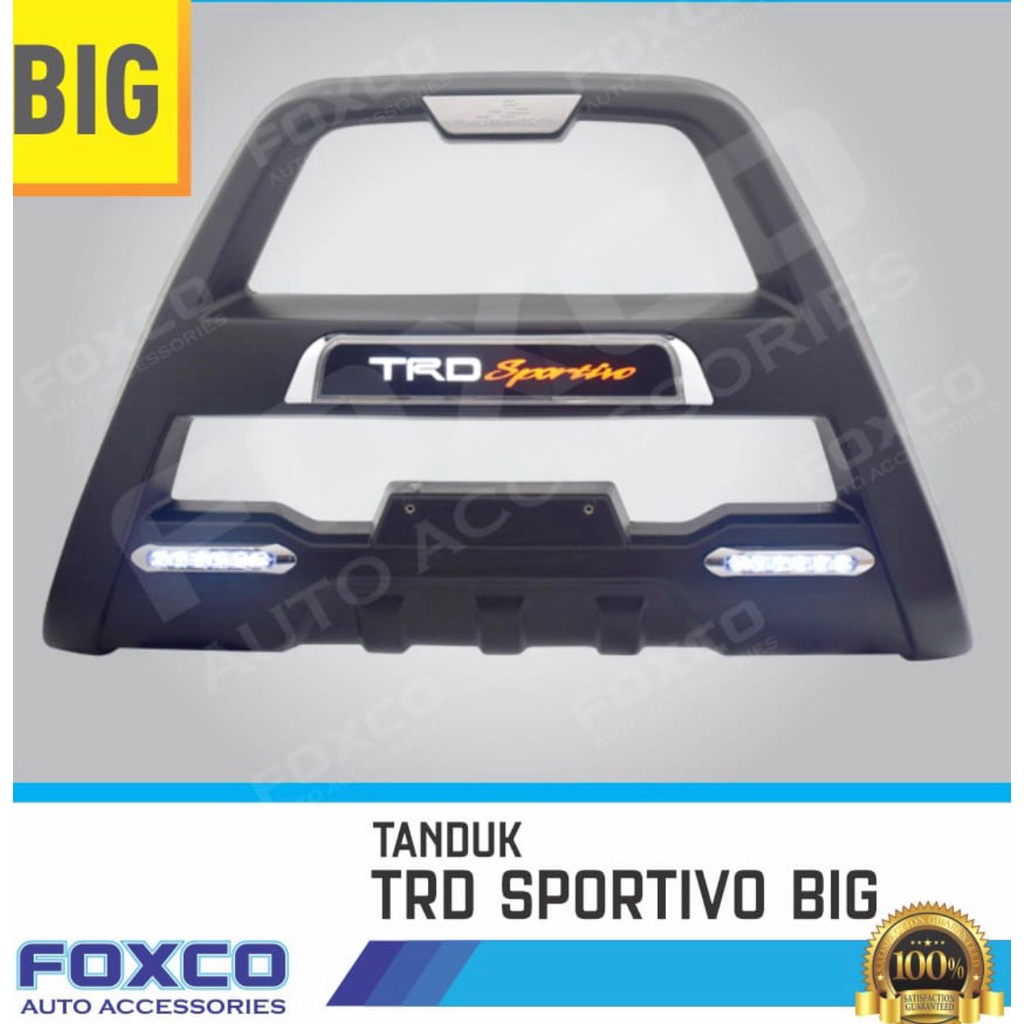 Tanduk Depan Bumper Fortuner Hilux Triton TRD Sportivo 2008 2022 Hummer Led