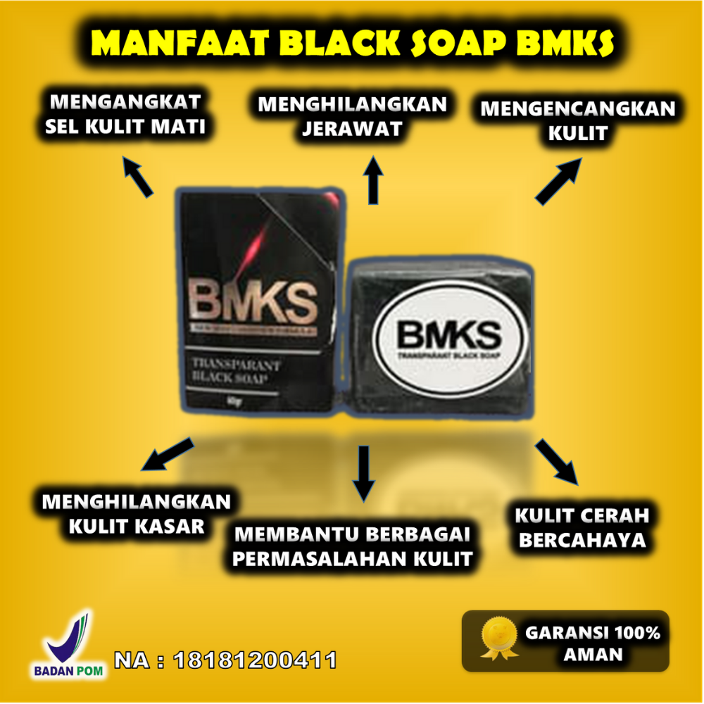 Sabun Muka Pemutih Wajah Pria Wanita Tubuh Menghilangkan Jerawat Black Soap Bahan Alami Ampuh