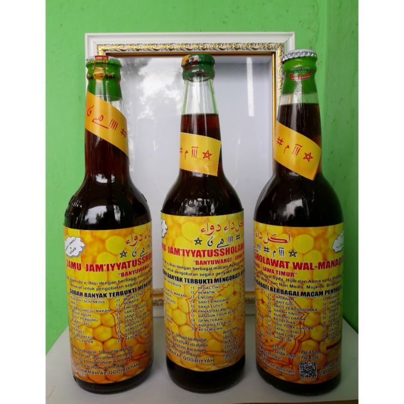 

Botol Kaca JAMU JAM'IYYATUSSHOLAWAT WAL-MANAQIB 1 Botol Mengobati Berbagai Penyakit