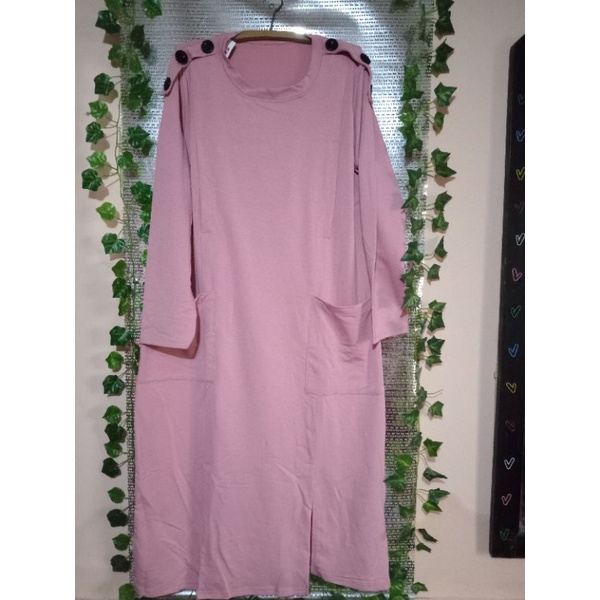 Tunik kaos jumbo warna pink