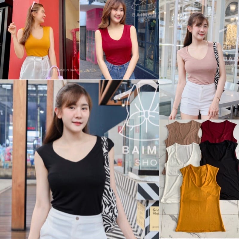 BEFAST - ZEC OOTD Wanita Tanktop AIYARA / ⭐️ PREMIUM LYCRA ⭐️Sephia Tanktop / Atasan Tanktop Pakain Wanita / Tanktop Casual Wanita Kekiniaan Remaja / Tanktop Polos / Tanktop Hangout Wanita