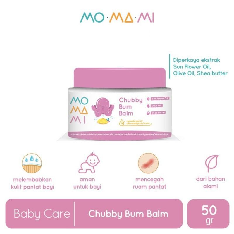 MOMAMI Chubby Bum Balm Dreamy Calming Facial Cream Liquid Talc