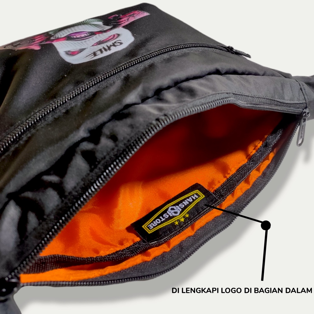 [BS014] Sling bag distro bahan halus anti air tas selempang wanita pria kualitas import