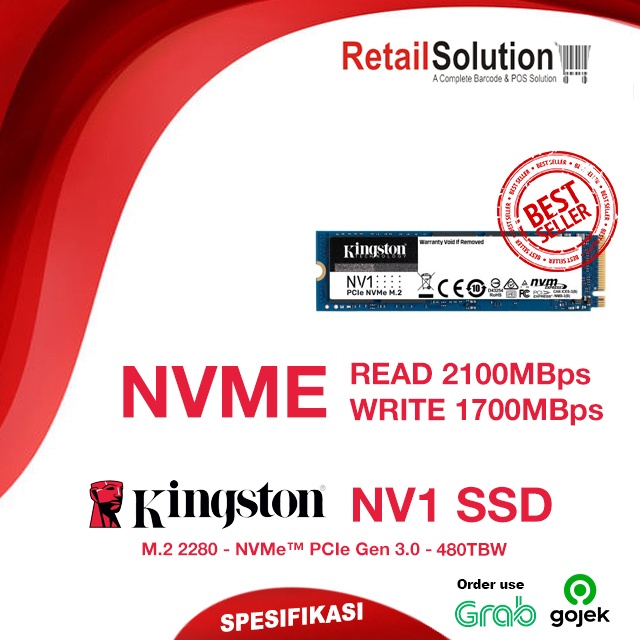 SSD M2 M.2 NVME 2280 - Kingston NV1 2TB 2 TB Garansi Resmi