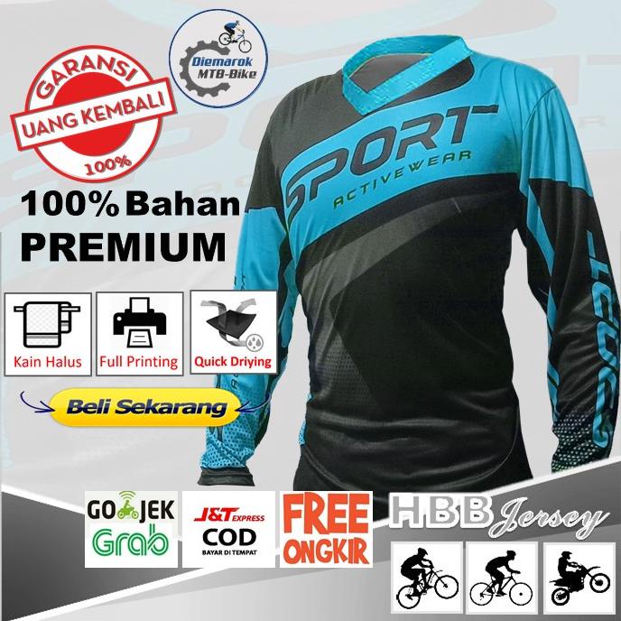 Baju Sepeda Kaos Gowes Jersey Sepeda Mtb Jersey  Roadbike Racing Cross Lengan Panjang Pria Wanita