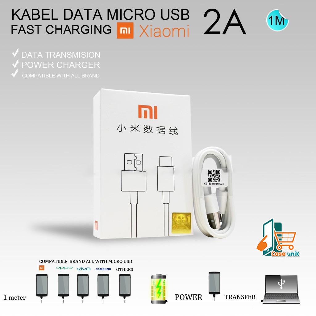 BM002 Mi9 WHITE XIAOMI KABEL DATA NEW MODEL ORIGINAL REDMI NOTE 5A 4 4X 7 6 6pro MICRO USB CS2487