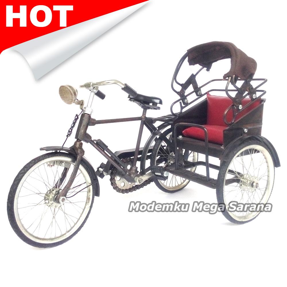 Miniatur Sepeda Medan Pakai Atap