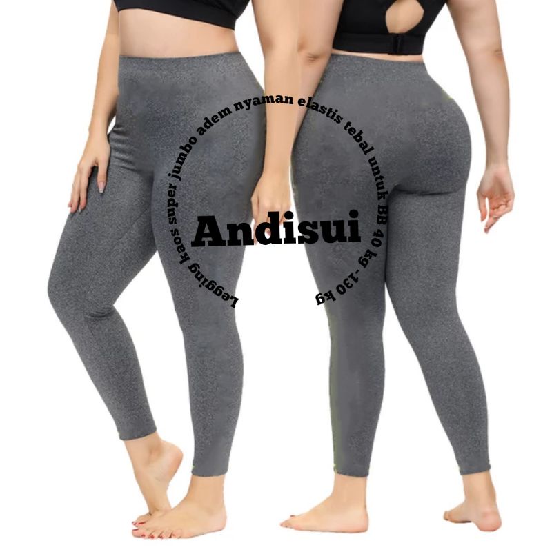 Legging Kaos Super Jumbo Panjang Polos ukuran L - XXXXL untuk BB 40-130 kg