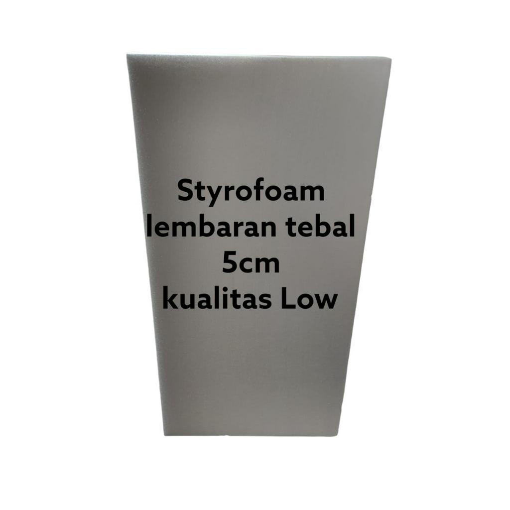 LEMBARAN STYROFOAM TEBAL 5CM KUALITAS LOW 100CM X 50CM