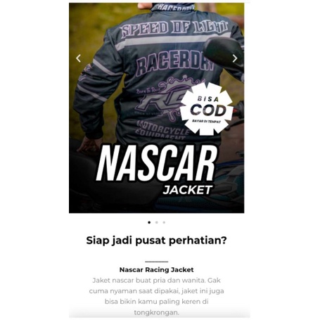 VARSITY JACKET NASCAR CHASE AUTHENTIC- JAKET MOTOR - JAKET SUNMORI - JAKET RACING PRIA WANITA  SIZE L XL XXL