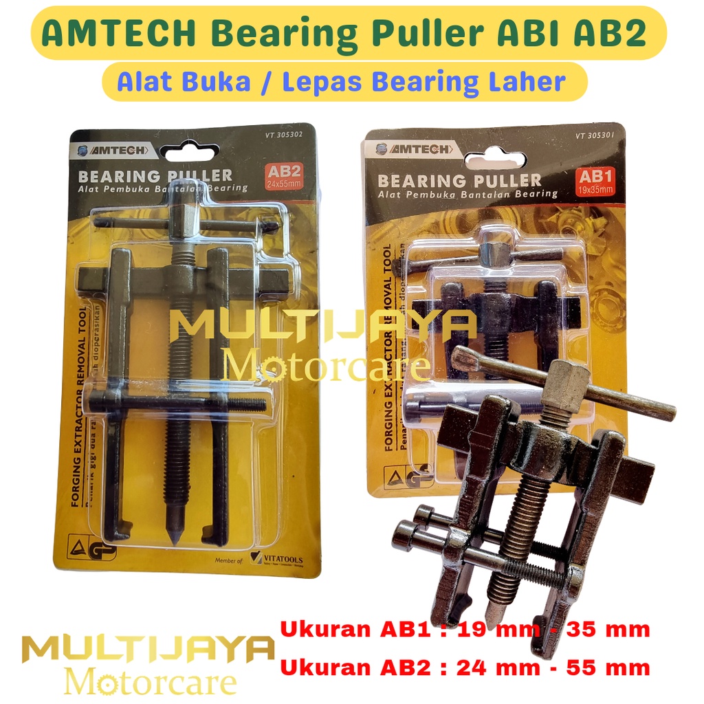 AMTECH Bearing Puller AB1 AB2 Alat Lepas Bearing Laher Ukuran 19 - 35 mm 24 - 55 mm