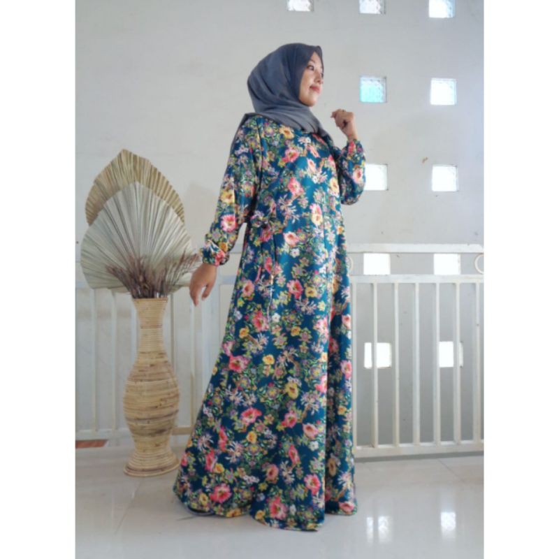 Gamis Sultan Kombi Bunga | Gamis Sultan | Gamis Busui | Gamis Bunga | Gamis Motif