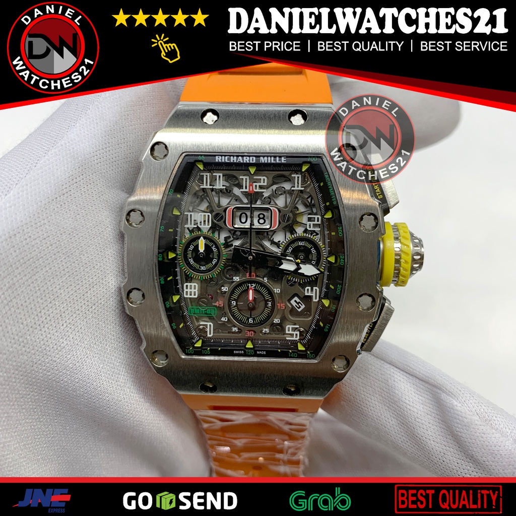 JAM TANGAN MODEL RIMI 011 FELIPE MASSA RG/5500 TITANIUM (KV)