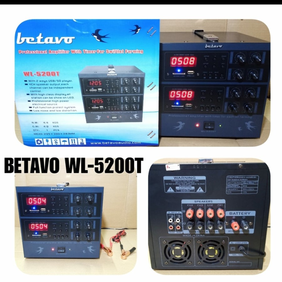 AMPLI ORIGINAL BETAVO WL 5200T PROFESIONAL AMPLIFIER TIMER DIGITAL