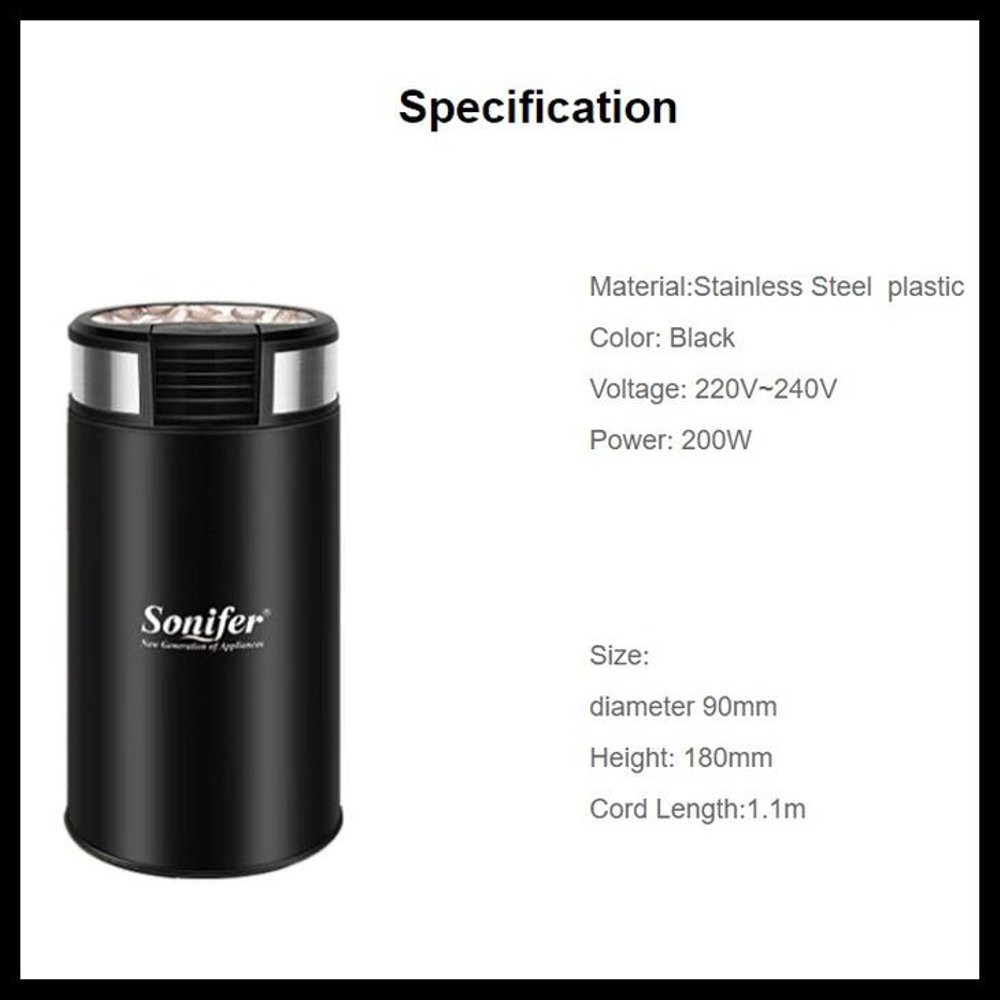 Sonifer SF-3526 Pengiling Kopi Elektrik - SF3526 Coffee Grinder