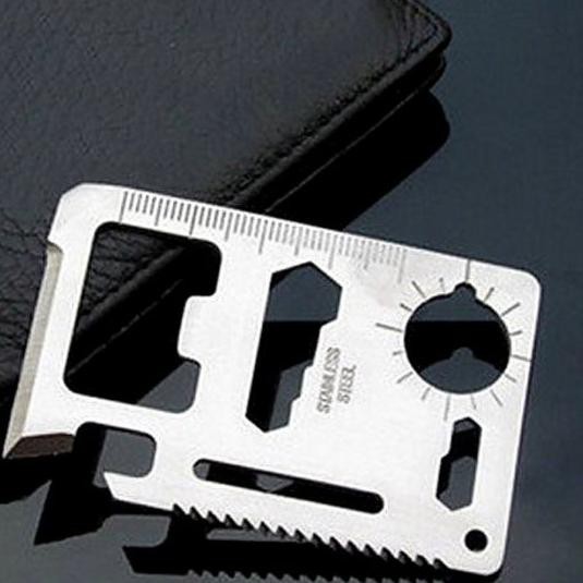 

Penggaris Besi Kartu MultiFungsi / Tool Card Emergency Camping - X369 BERMUTU